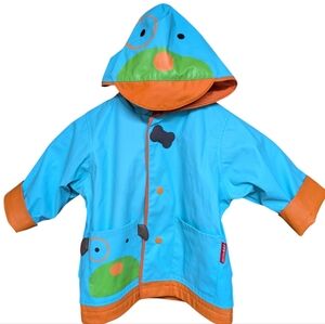 Skip Hop Zoo Darby Unisex Hooded Dog Raincoat Size 2T